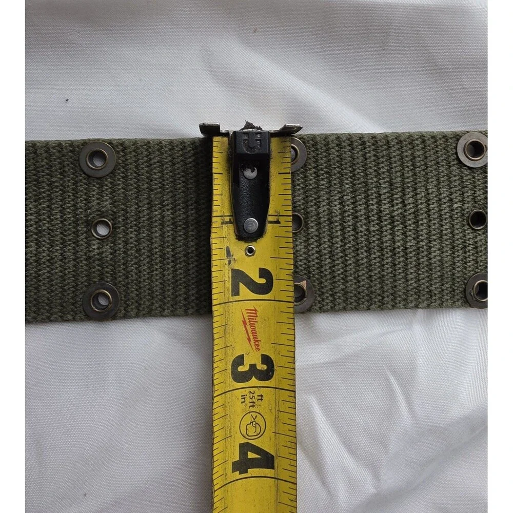 Lot of 2 U.S. Military Web Belts LC-2 ALICE & Vietnam Era Style OD Green Large
